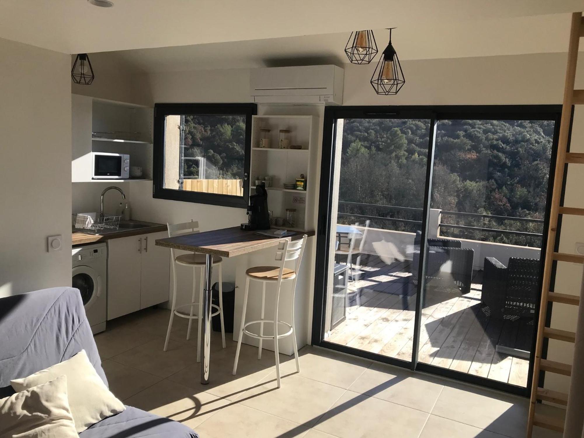Studio Au Calme, Grande Terrasse Avec Vue Vallee Ginasservis Buitenkant foto