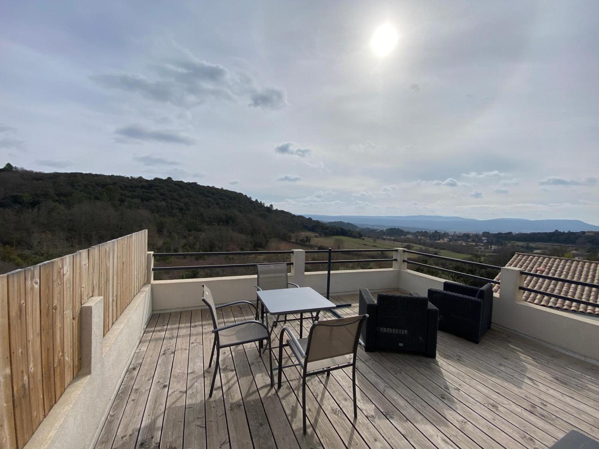 Studio Au Calme, Grande Terrasse Avec Vue Vallee Ginasservis Buitenkant foto